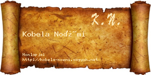 Kobela Noémi névjegykártya