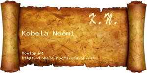 Kobela Noémi névjegykártya